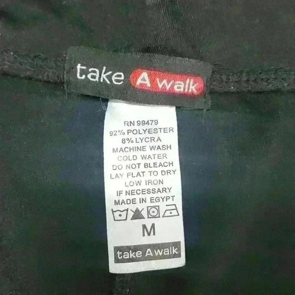 Black Capri yoga pants with lace. Sz med. - Picture 4 of 4